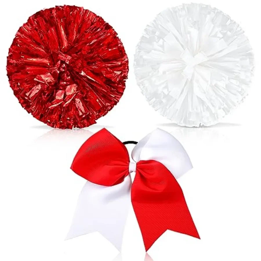 Hanaive Set of 3 2 Inch Cheerleading Pom Poms and Large Cheerleader Ponytail Bow Holder for Girl Large Metallic Cheerleader Pom
Hanaive Set of 3 2 Inch Cheerleading Pom Poms and Large Cheerleader Ponytail Bow Holder for Girl Large Metallic Cheerleader Pom