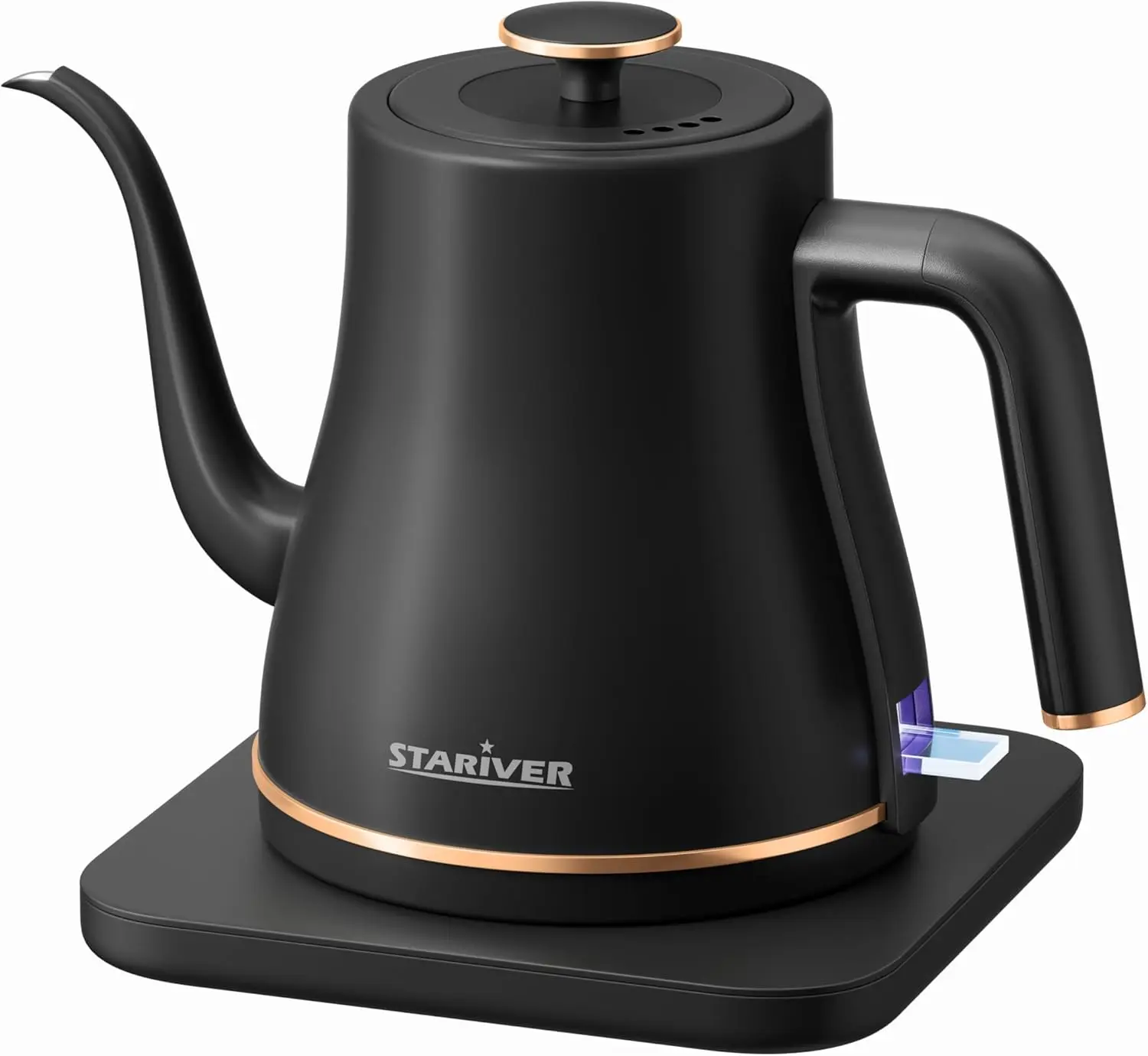 Gooseneck Electric Kettle, 0.8L Stainless Steel Tea Pot with Auto Shut Off and Boil Dry Protection, Black
Gooseneck Electric Kettle, 0.8L Stainless Steel Tea Pot with Auto Shut Off and Boil Dry Protection, Black
