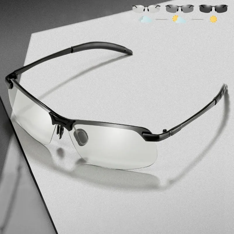 Half-frame Photochromic Sunglasses Men Women Vintage Metal Polarized Sun Glasses For Male Night Vision Driving Shades
Half-frame Photochromic Sunglasses Men Women Vintage Metal Polarized Sun Glasses For Male Night Vision Driving Shades