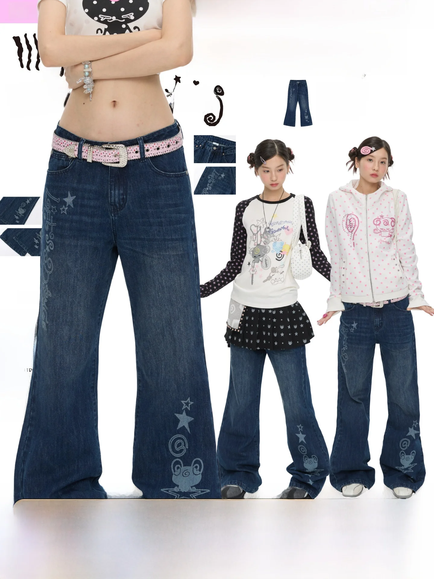 Slimming Vintage Washed Floral Print Women's Jeans Straight Leg Trousers Drapey Wide Leg Casual Cotton Stretch Zipper Fly
Slimming Vintage Washed Floral Print Women's Jeans Straight Leg Trousers Drapey Wide Leg Casual Cotton Stretch Zipper Fly