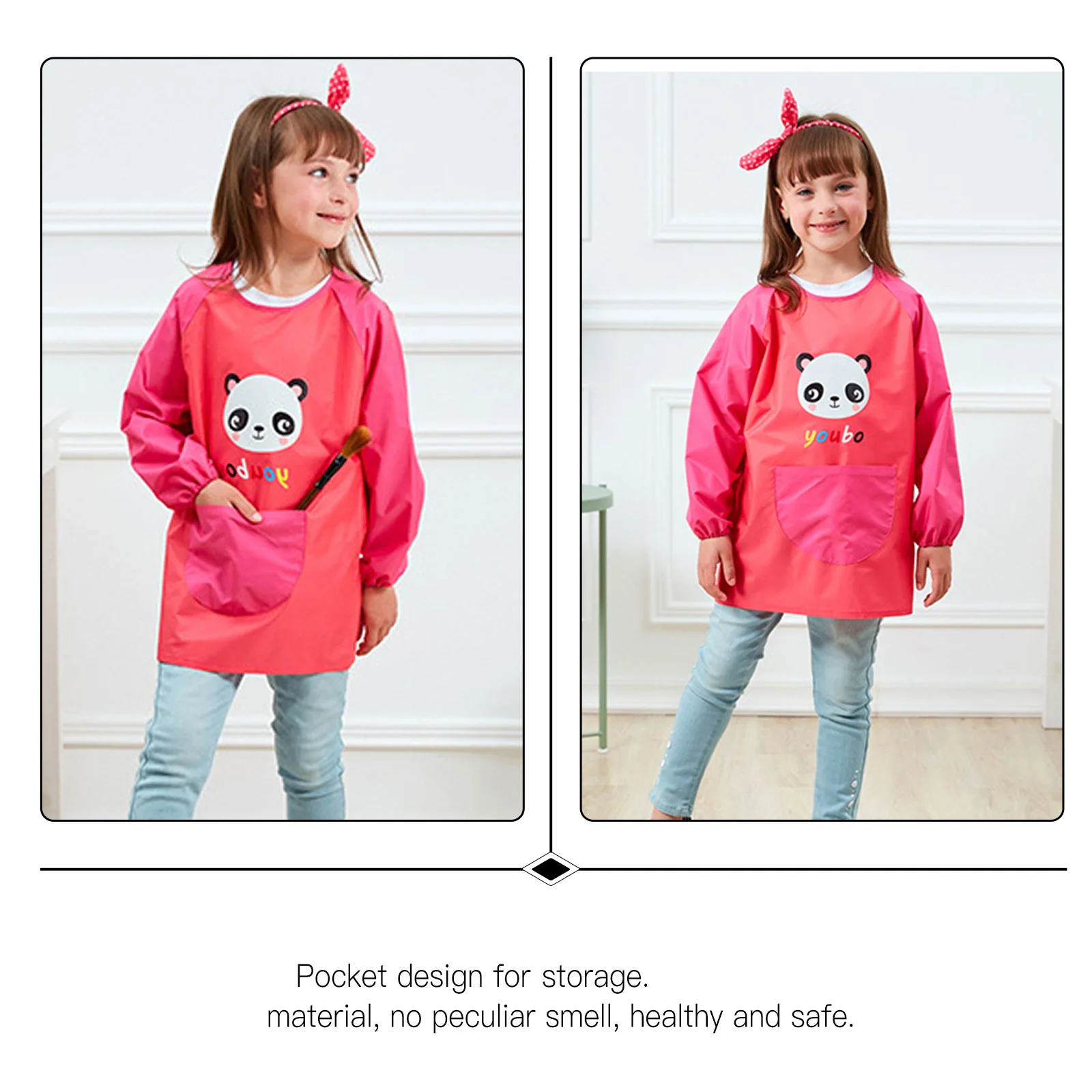 1pc Waterproof Apron Bib Feeding Children Eating Cartoon Baby Smock Dining High Density Pocket Design Breathable Adjustable Safe
1pc Waterproof Apron Bib Feeding Children Eating Cartoon Baby Smock Dining High Density Pocket Design Breathable Adjustable Safe