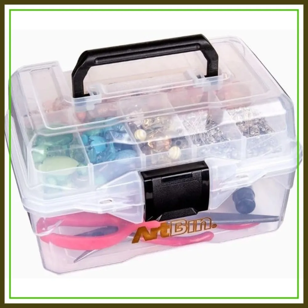 Portable Art & Craft Organizer with Lift-Out Tray, Plastic Storage Case, Clear
Portable Art & Craft Organizer with Lift-Out Tray, Plastic Storage Case, Clear