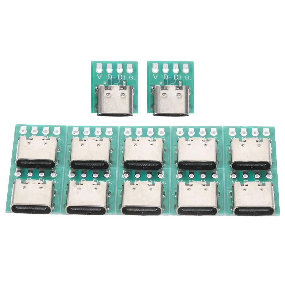 10 Pieces USB C Board DIY 3.1 Female Connector PCB Converter Module Data Cable Transmission Zinc Alloy Interface
10 Pieces USB C Board DIY 3.1 Female Connector PCB Converter Module Data Cable Transmission Zinc Alloy Interface