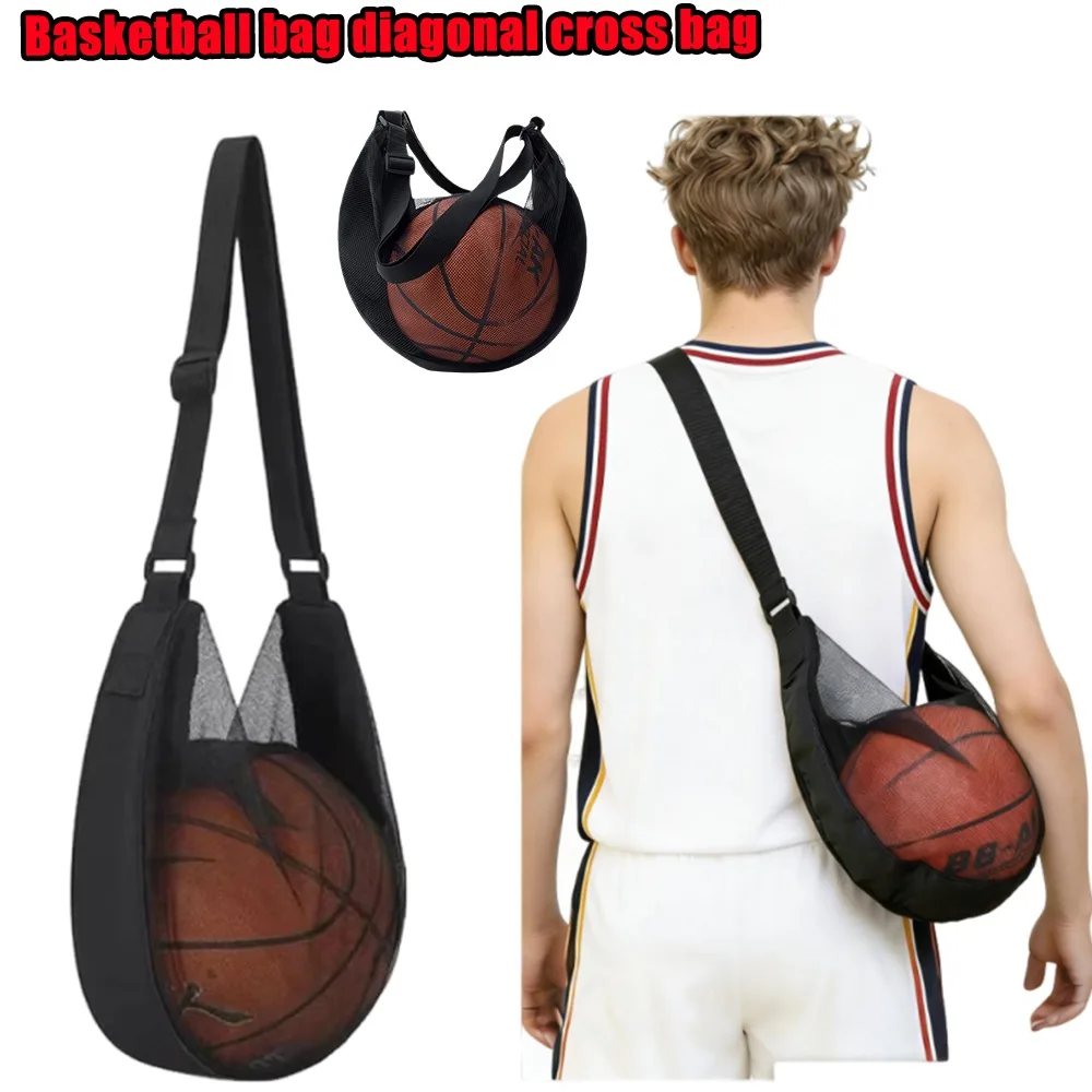 Basketball Mesh Crossbody Bag Foldable Large Capacity Adjustable Strap Zipper Pocket Sports Ball Storage Net Bag For Multiple
Basketball Mesh Crossbody Bag Foldable Large Capacity Adjustable Strap Zipper Pocket Sports Ball Storage Net Bag For Multiple