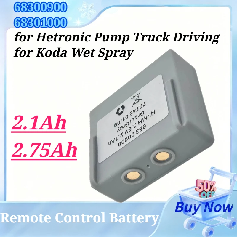 68300900 68301000 2.1Ah/2.75Ah Remote Control Battery for Hetronic Pump Truck Driving for Koda Wet Spray Machine Ni-MH Battery
68300900 68301000 2.1Ah/2.75Ah Remote Control Battery for Hetronic Pump Truck Driving for Koda Wet Spray Machine Ni-MH Battery