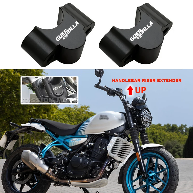Risers Clamp Extension Adapter Motorcycle Handlebar Riser Lift Booster FOR RE Guerrilla 450 GUERRILLA450 guerrilla450 2024 2025-