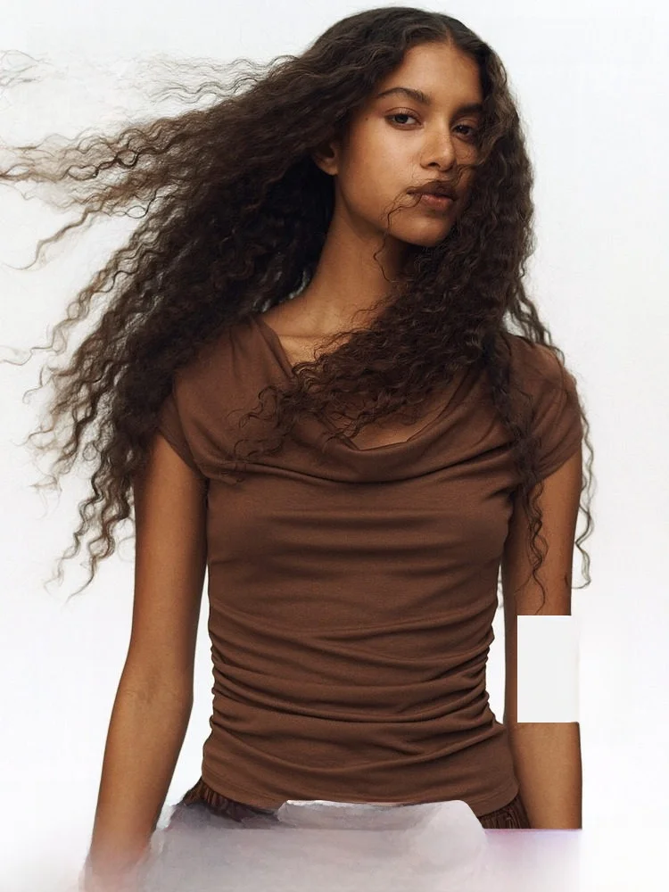 Spring New Arrival Women's Ele Sle ort Sve T-irt Draped Sweat Cloth Top H&M 36899 Versatile Body ape Fit
Spring New Arrival Women's Ele Sle ort Sve T-irt Draped Sweat Cloth Top H&M 36899 Versatile Body ape Fit