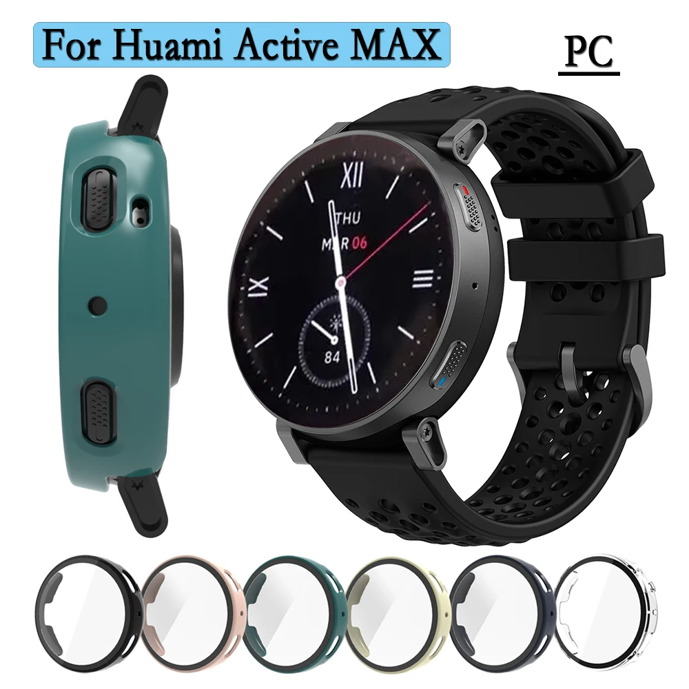 Защитный чехол 2-в-1 из поликарбоната для смарт-часов Huami Active MAX с защитным стеклом и декоративной накладкой на экран
Защитный чехол 2-в-1 из поликарбоната для смарт-часов Huami Active MAX с защитным стеклом и декоративной накладкой на экран