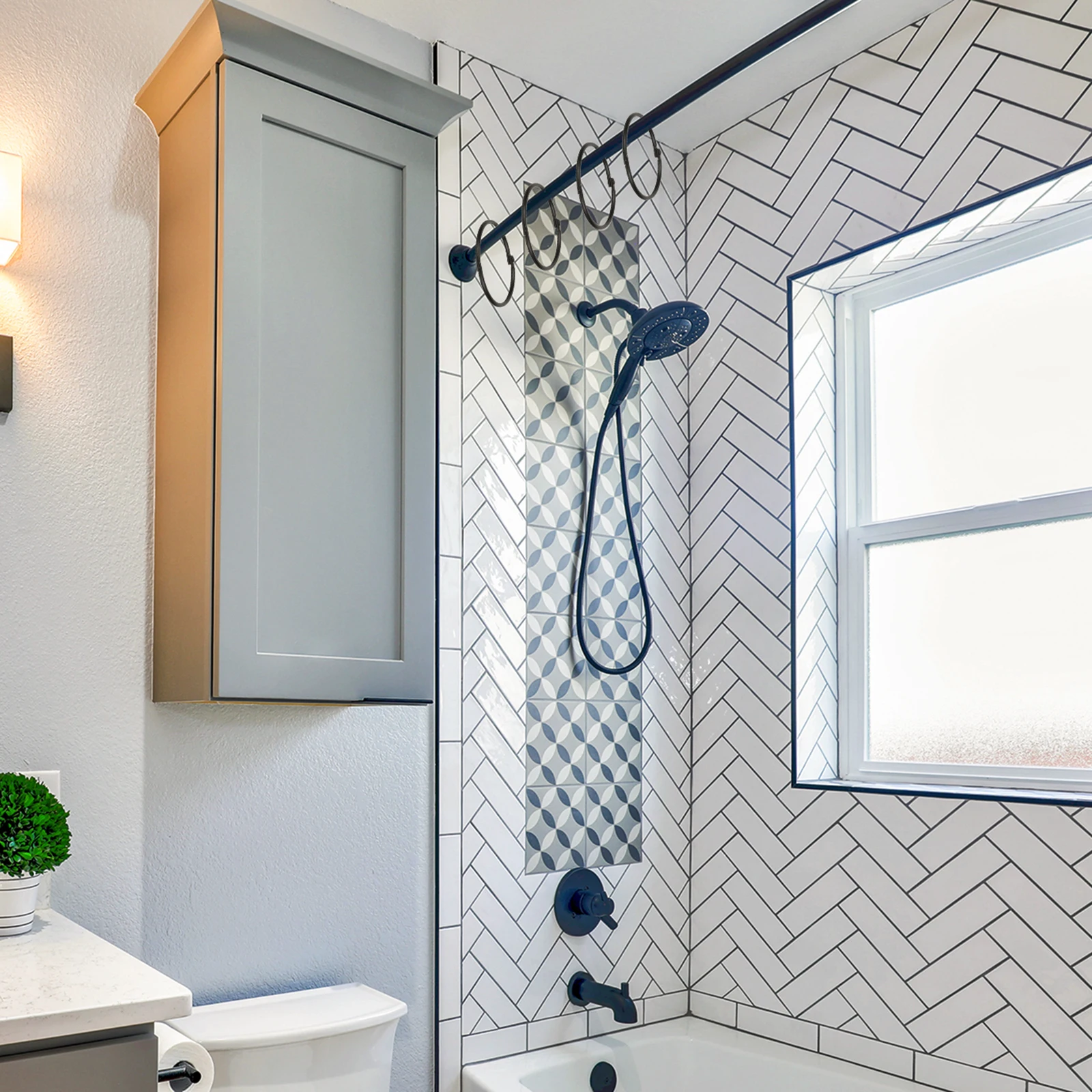 30pcs Circular Shower Curtain Hooks Black Rustproof Metal Rings for Bathroom Decor Round Roman Rod Hardware Accessories
30pcs Circular Shower Curtain Hooks Black Rustproof Metal Rings for Bathroom Decor Round Roman Rod Hardware Accessories