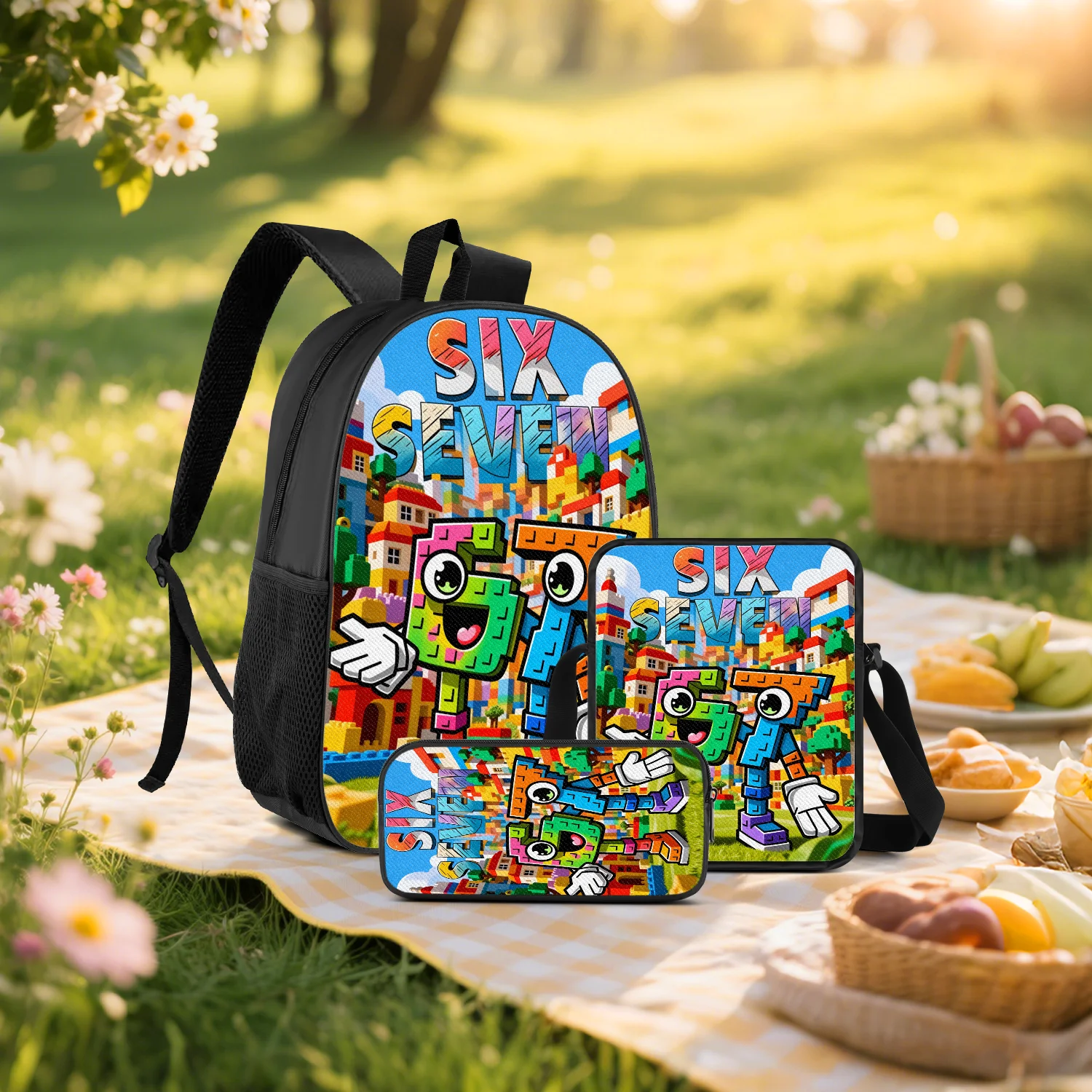 Colorful Building Block Cartoon Number 3-Piece Backpack Set with Crossbody Bag Pencil Case for School Travel Daily Use
Colorful Building Block Cartoon Number 3-Piece Backpack Set with Crossbody Bag Pencil Case for School Travel Daily Use
