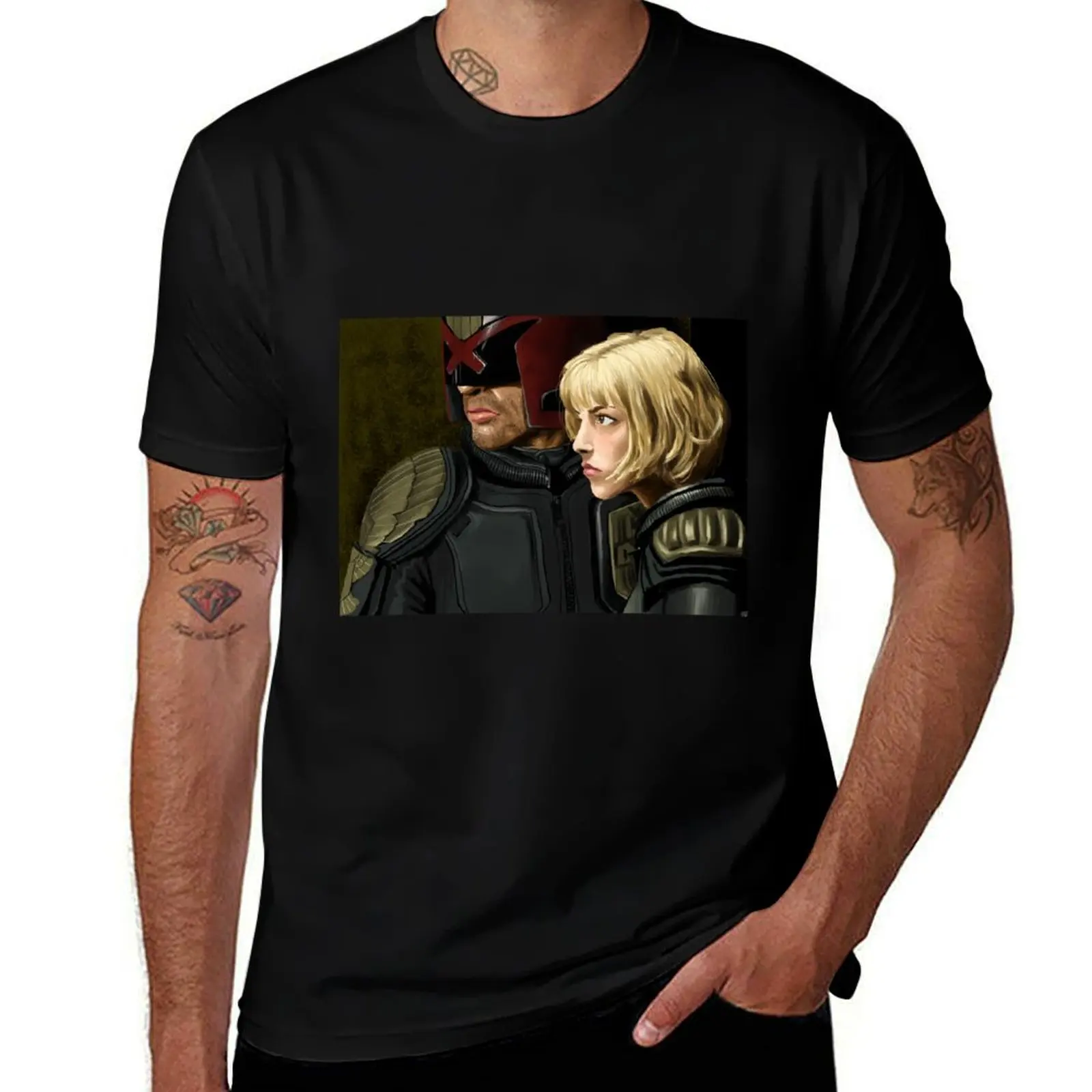 Judge Dredd and Rookie Anderson T-Shirt funny t shirts man cotton t shirt pack t shirt man designer T-Shirt 
Judge Dredd and Rookie Anderson T-Shirt funny t shirts man cotton t shirt pack t shirt man designer T-Shirt