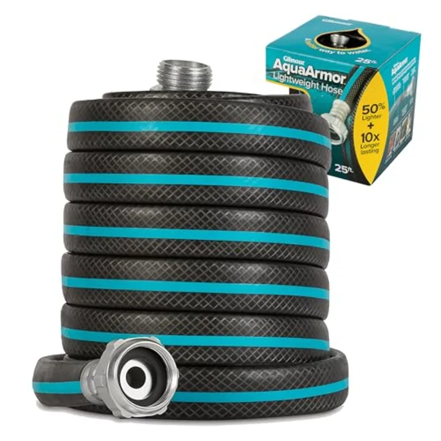 AquaArmor Garden Hose, Lightweight, Kink Free, Drinking Water Safe, 1/2" x 25'
AquaArmor Garden Hose, Lightweight, Kink Free, Drinking Water Safe, 1/2" x 25'