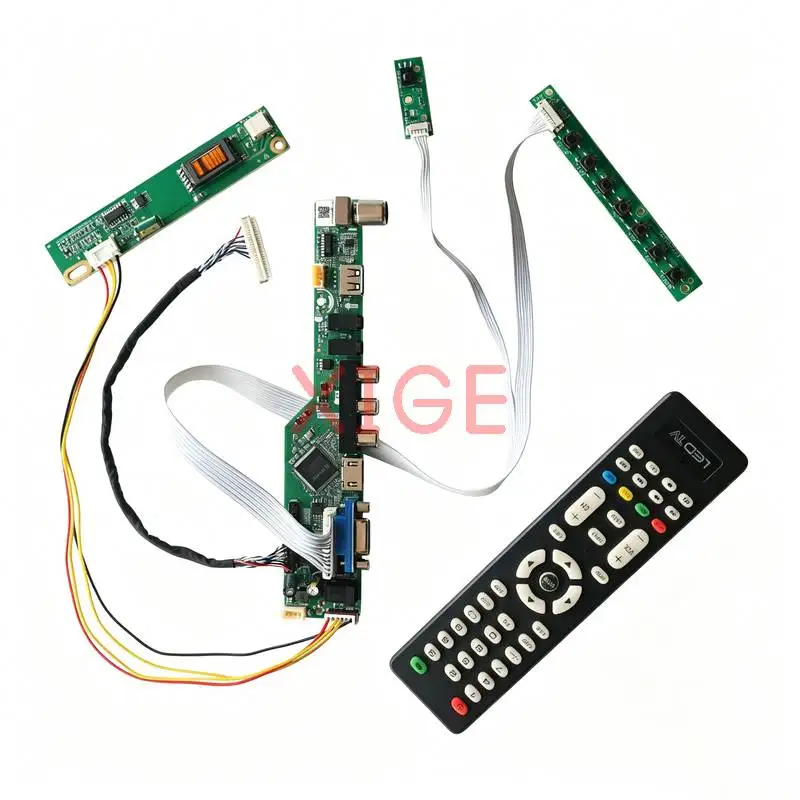 For QD15TL02 QD15TL04 QD15TL03 QD15TL01 Matrix Controller Drive Board DIY Kit 1CCFL LVDS-30Pin 1280*800 HDMI+VGA+AV+USB 1280x800
For QD15TL02 QD15TL04 QD15TL03 QD15TL01 Matrix Controller Drive Board DIY Kit 1CCFL LVDS-30Pin 1280*800 HDMI+VGA+AV+USB 1280x800