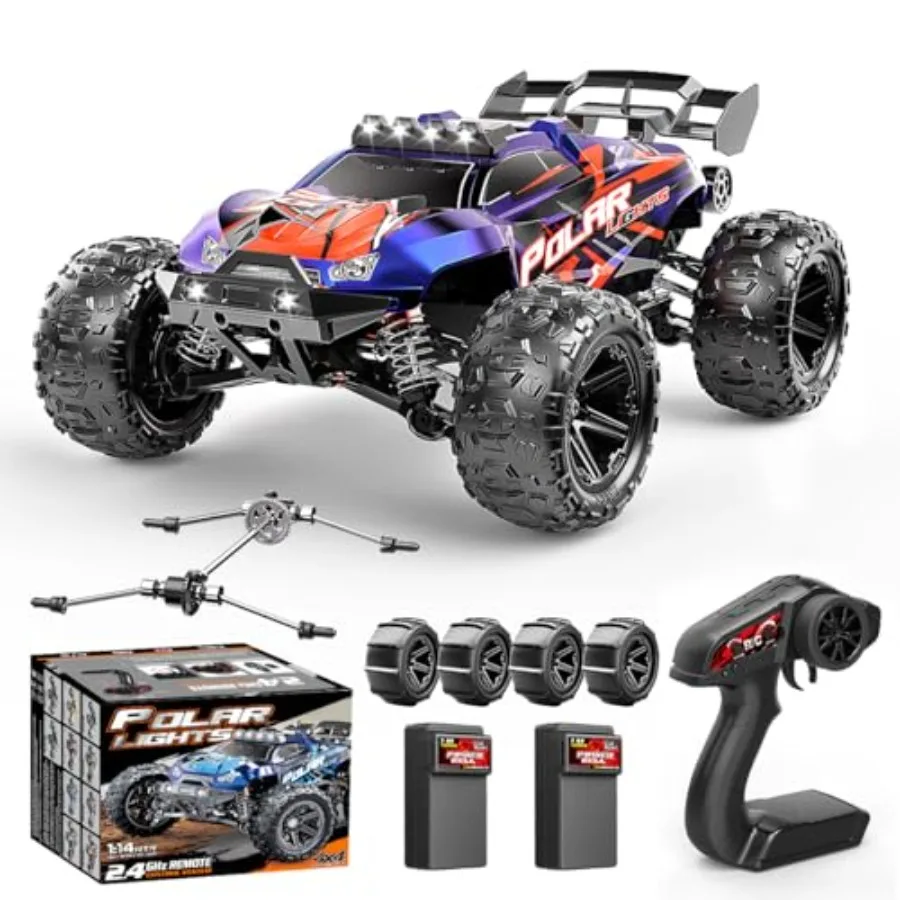 1:14 All Terrain Off-Road RC Truck 4WD Fast Remote Control Car 40+ KPH 4X4 Waterproof RC Vehicle with 2 Rechargeable 1300 mAh B
1:14 All Terrain Off-Road RC Truck 4WD Fast Remote Control Car 40+ KPH 4X4 Waterproof RC Vehicle with 2 Rechargeable 1300 mAh B