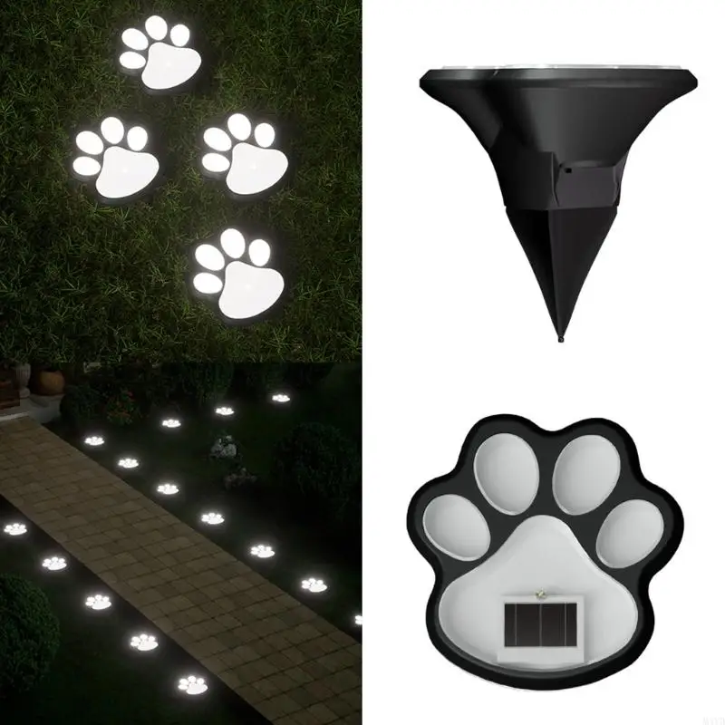 4 Pack Solar Operated LED Lawn Lights Waterproof Outdoor Dog Paws Lighting Plastic Texture for Lawn and Pathway M4YD
4 Pack Solar Operated LED Lawn Lights Waterproof Outdoor Dog Paws Lighting Plastic Texture for Lawn and Pathway M4YD