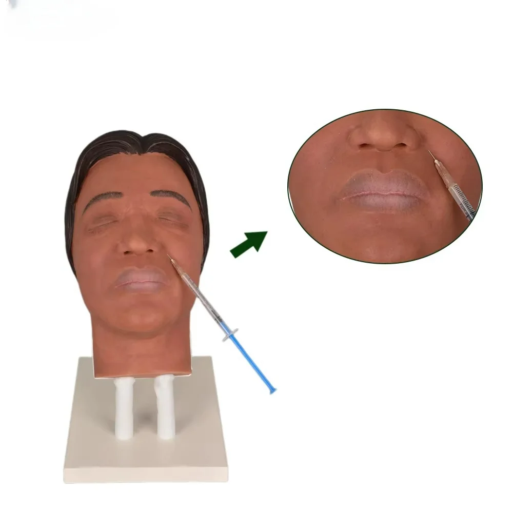 Realistic Silicone Injection Practice Face Training Model Female Makeup Mannequin for Facial Injections
Realistic Silicone Injection Practice Face Training Model Female Makeup Mannequin for Facial Injections