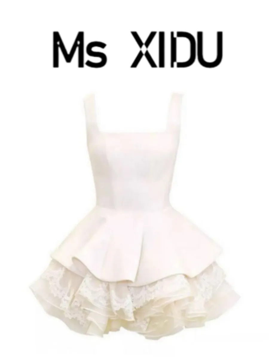 Ms XIDU White Birthday Party Dress Puffy Skirt Sweet Princess Skirt Female Summer Fashion Single Piece Lace Sleeveless
Ms XIDU White Birthday Party Dress Puffy Skirt Sweet Princess Skirt Female Summer Fashion Single Piece Lace Sleeveless