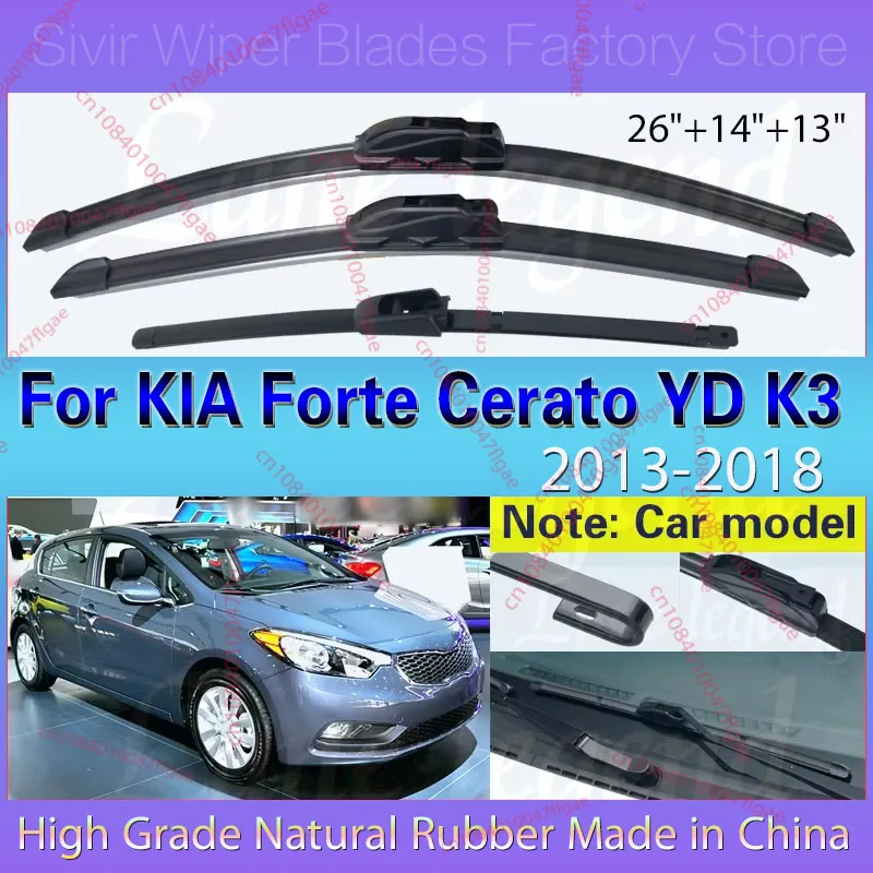 For KIA Forte Cerato YD K3 2013 2014 2015 2016 2017 2018 Wiper Front Rear Wiper Blades Windshield Windscreen Window Rain Brush 
For KIA Forte Cerato YD K3 2013 2014 2015 2016 2017 2018 Wiper Front Rear Wiper Blades Windshield Windscreen Window Rain Brush