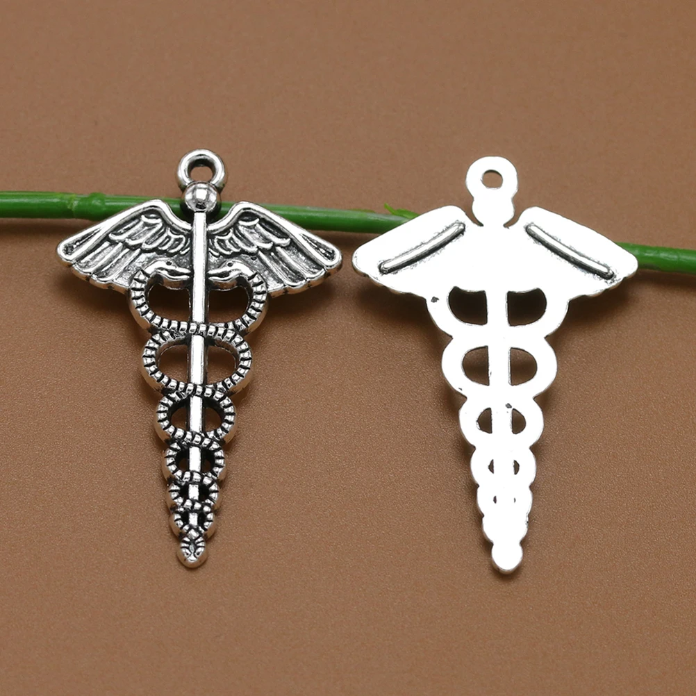 Retro Necklace Charm Alloy Metal Pendant For Jewelry Making Diy Charms Caduceus Style Accessories Bracelet Keychain
Retro Necklace Charm Alloy Metal Pendant For Jewelry Making Diy Charms Caduceus Style Accessories Bracelet Keychain