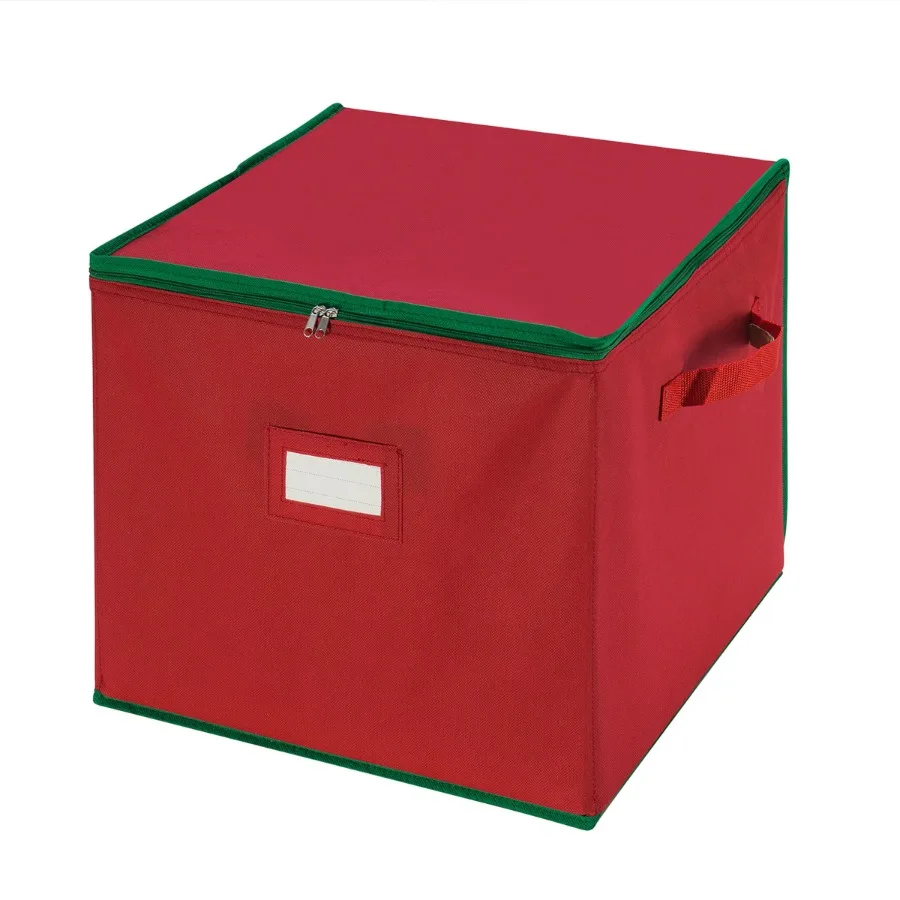 Tiny Tim Totes Polyester Christmas Ornament Storage Box with 75 Compartments and Dividers, Red/Adult
Tiny Tim Totes Polyester Christmas Ornament Storage Box with 75 Compartments and Dividers, Red/Adult