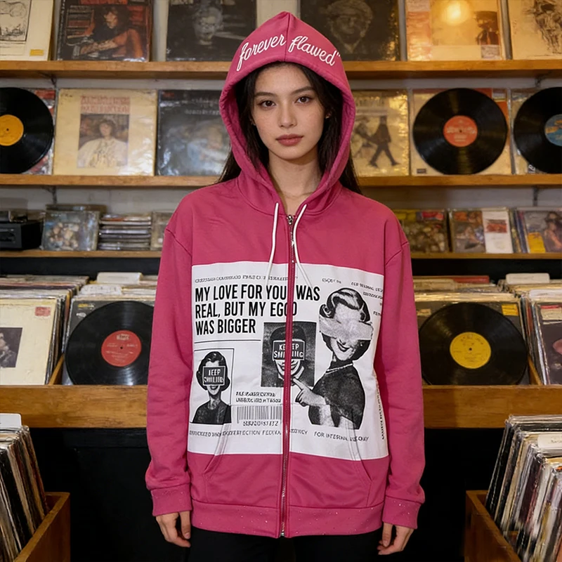 Punk Grunge Funny Long Sleeve Loose Zipper Hoodies Y2K Autumn Winter Vintage Portrait Letter Printed Fashion Hip Hop Casual Coat
Punk Grunge Funny Long Sleeve Loose Zipper Hoodies Y2K Autumn Winter Vintage Portrait Letter Printed Fashion Hip Hop Casual Coat