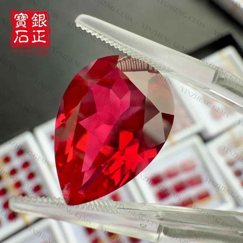 Рубиновый корундовый камень YinZheng грушевидной огранки, плавящийся пламя, может быть предоставлена сертифицирован GRC или AGL, синтетический культивирующий рубиновый корунд
Рубиновый корундовый камень YinZheng грушевидной огранки, плавящийся пламя, может быть предоставлена сертифицирован GRC или AGL, синтетический культивирующий рубиновый корунд