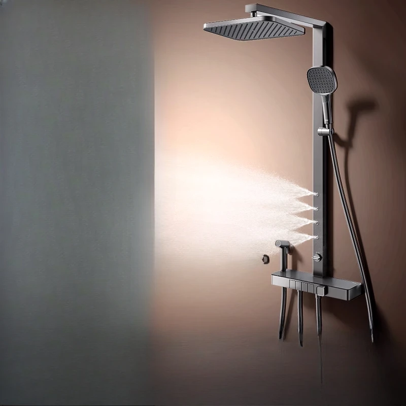 Shower set Intelligent constant temperature digital display filter Piano key square tube
Shower set Intelligent constant temperature digital display filter Piano key square tube