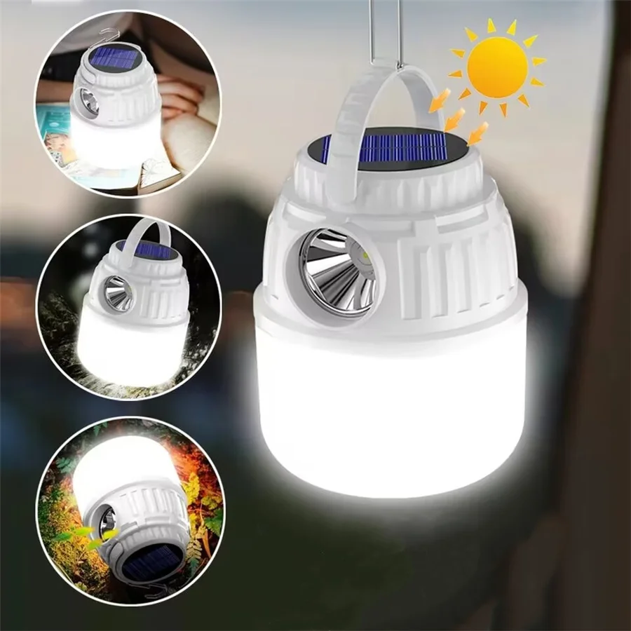 Portable LED Solar Camping Light USB Rechargeable Emergency Night Market Lights Waterproof Tent Lamp Flashlight Outdoor Lighting
Portable LED Solar Camping Light USB Rechargeable Emergency Night Market Lights Waterproof Tent Lamp Flashlight Outdoor Lighting