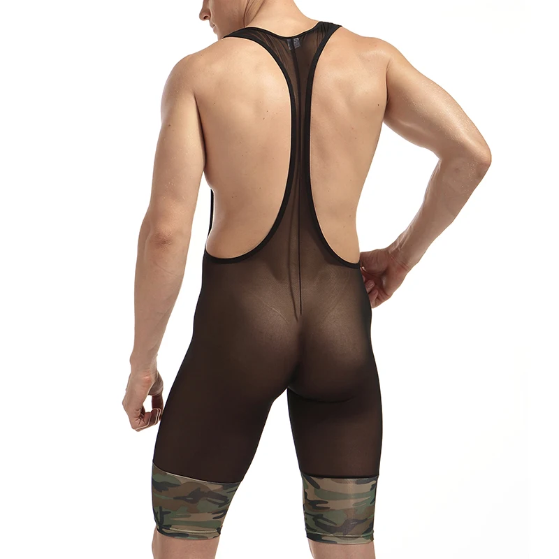 Camouflage Singlet Wrestling Men Transparent Sexy Underwear Bodysuit Gyms Tank Top Stretchy Intimate Lingerie Jumpsuits Long Leg
Camouflage Singlet Wrestling Men Transparent Sexy Underwear Bodysuit Gyms Tank Top Stretchy Intimate Lingerie Jumpsuits Long Leg