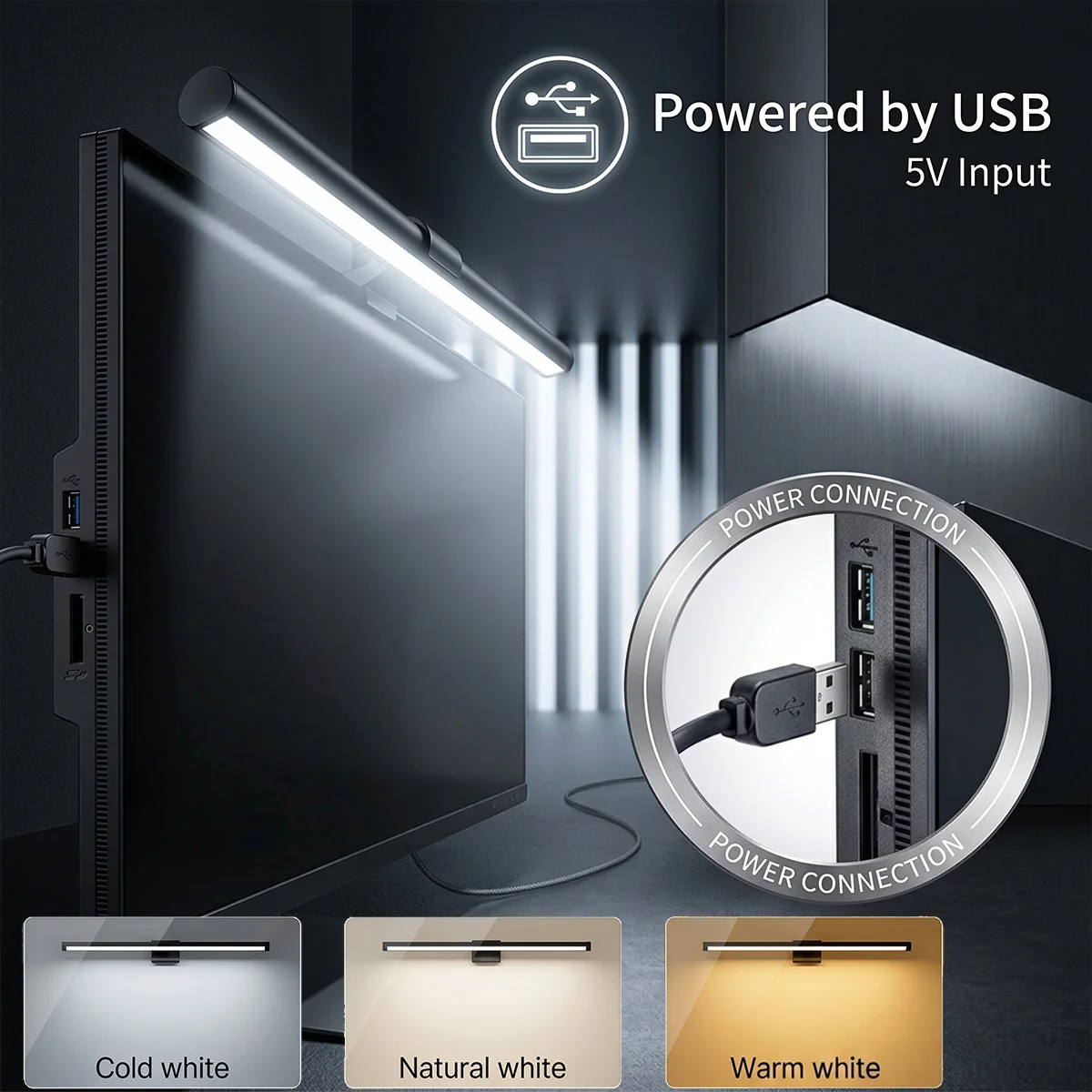 LED Monitor Light Bar Computer Screen Hanging Lights Atmosphere Table Lamp for Work Study Read Gaming Dimmable Lighting 30cm
LED Monitor Light Bar Computer Screen Hanging Lights Atmosphere Table Lamp for Work Study Read Gaming Dimmable Lighting 30cm