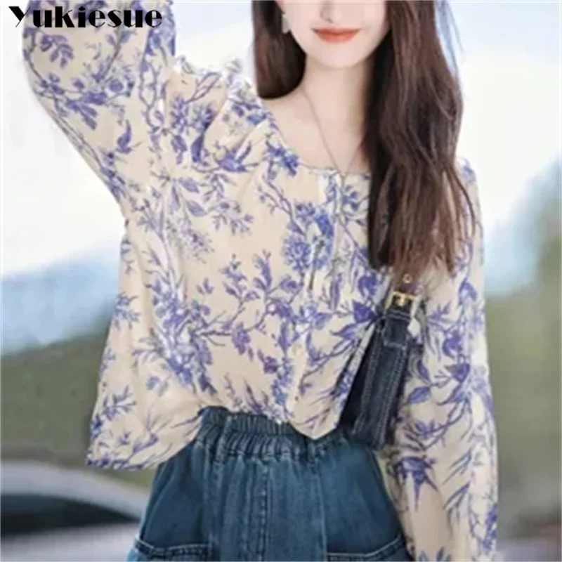 Милые милые топы, блузки, новинка 2025, модные французские женские рубашки с длинным рукавом, повседневные рубашки в японском стиле с цветочным принтом, ретро, винтажные рубашки на пуговицах
Милые милые топы, блузки, новинка 2025, модные французские женские рубашки с длинным рукавом, повседневные рубашки в японском стиле с цветочным принтом, ретро, винтажные рубашки на пуговицах