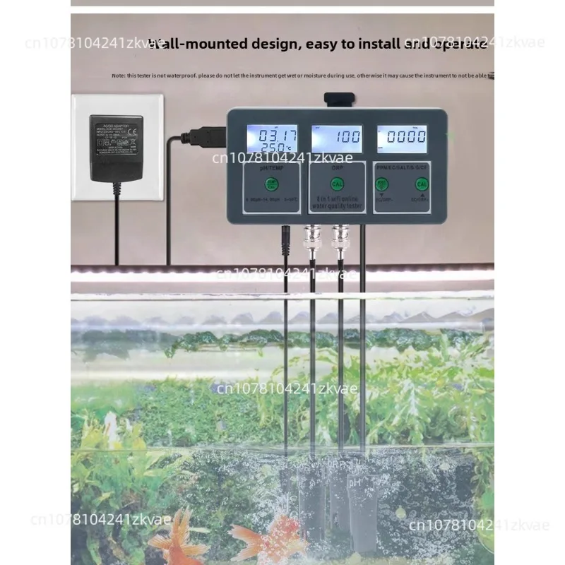 Tuya WiFi 8 In 1 Water Quality Detector S.G/PH/EC/ORP/TDS/CF/SALT/TEMP Measuring Analyzer Water Monitor Water Quality Tester
Tuya WiFi 8 In 1 Water Quality Detector S.G/PH/EC/ORP/TDS/CF/SALT/TEMP Measuring Analyzer Water Monitor Water Quality Tester