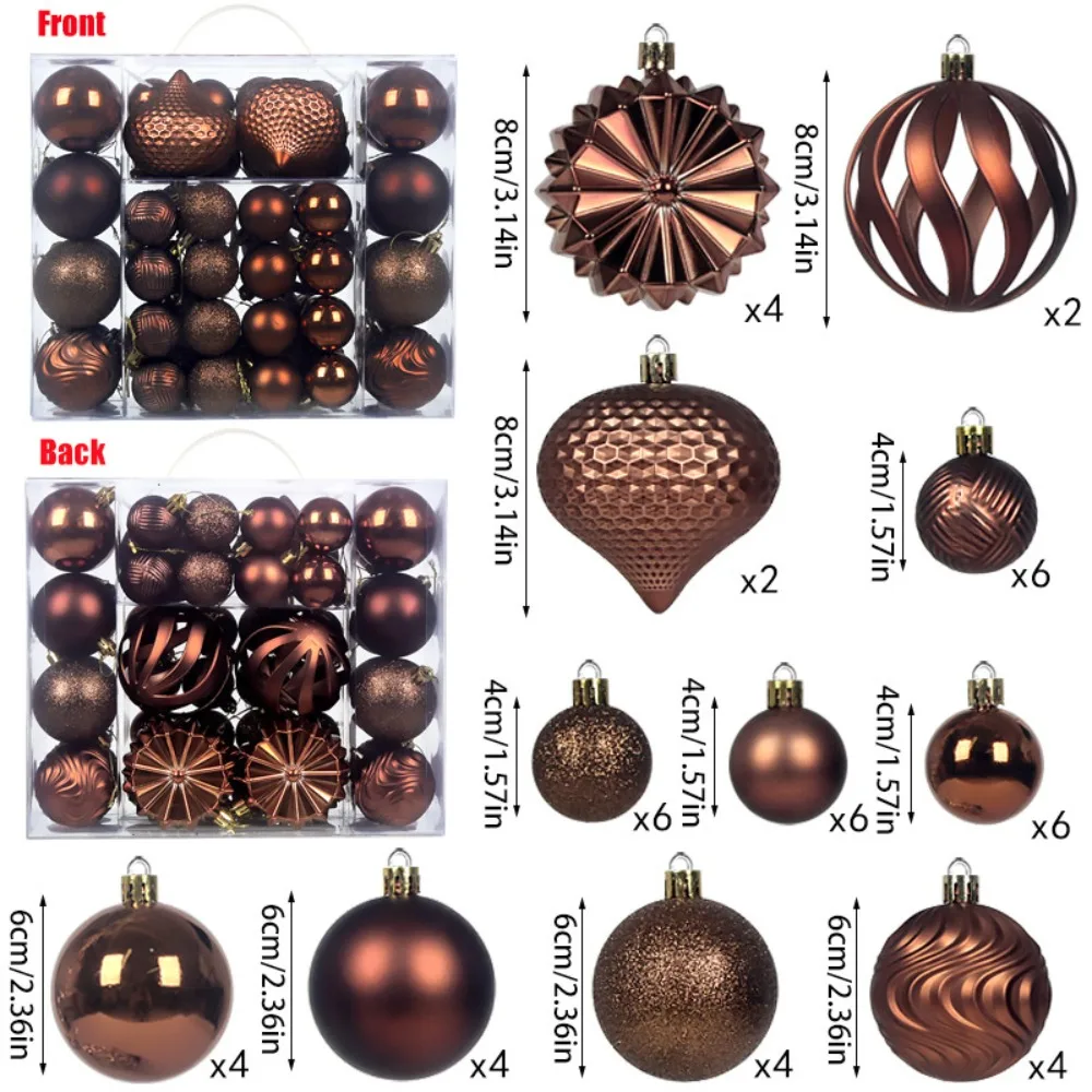 48PCS Plastic Christmas Ball Set 4/6/8cm Suspensable Christmas Tree Balls Solid Color Xmas Ornament Ball Scene Supplies
48PCS Plastic Christmas Ball Set 4/6/8cm Suspensable Christmas Tree Balls Solid Color Xmas Ornament Ball Scene Supplies
