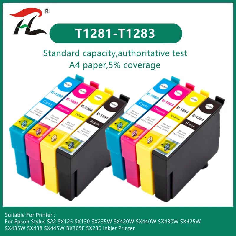 Чернильный картридж для принтера Epson T1281 T1282 T1283 1281 для Epson Stylus S22 SX125 SX130 SX230 SX235W SX420W SX425W SX430W SX435W
Чернильный картридж для принтера Epson T1281 T1282 T1283 1281 для Epson Stylus S22 SX125 SX130 SX230 SX235W SX420W SX425W SX430W SX435W