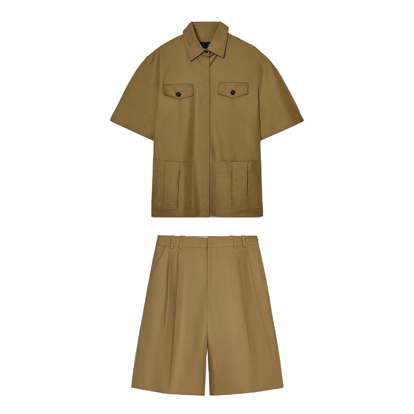 Casual Cotton Blend ort Sve irt with ket And Pleated mid Waist orts Women's Faion Set Summer 2025 Collection
Casual Cotton Blend ort Sve irt with ket And Pleated mid Waist orts Women's Faion Set Summer 2025 Collection