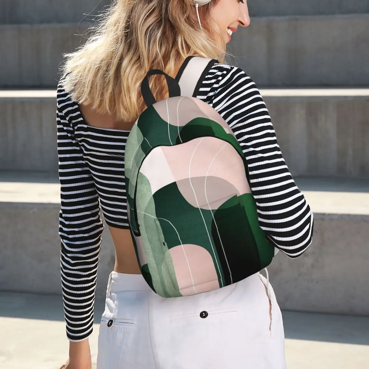 Mid Century Arches In Pink And Green Backpack Hot Sale Daypack Large Capacity BookBag School Bag Shoulder Bags for Men Women
Mid Century Arches In Pink And Green Backpack Hot Sale Daypack Large Capacity BookBag School Bag Shoulder Bags for Men Women