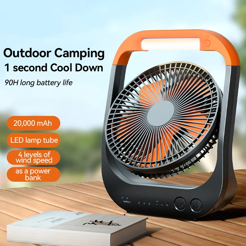Rechargeable Camping Fan with Light Timing Removable Fan Guard Portable Desk Fan as a Power Bank 8inch
Rechargeable Camping Fan with Light Timing Removable Fan Guard Portable Desk Fan as a Power Bank 8inch