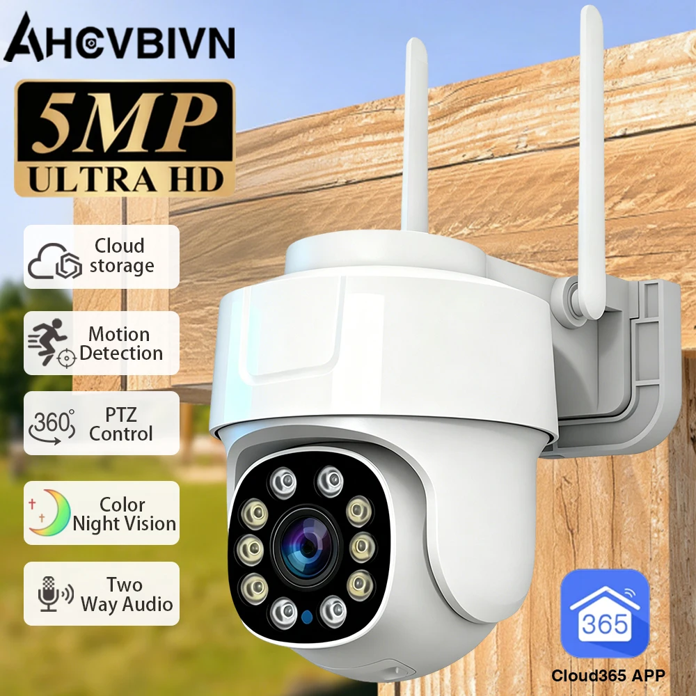 Уличная Wi-Fi IP-камера Cloud365 5 МП HD PTZ для умного дома, водонепроницаемая, с полноцветным ночным видением для безопасности и видеонаблюдения
Уличная Wi-Fi IP-камера Cloud365 5 МП HD PTZ для умного дома, водонепроницаемая, с полноцветным ночным видением для безопасности и видеонаблюдения