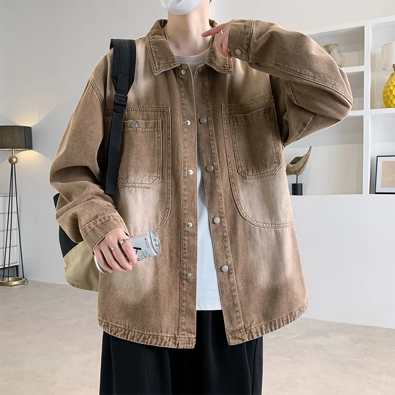 Men Spring and Autumn Retro American Denim Jacket Youth Lapel Cardigan Casual Workwear Jacket Loose Plussize Denim Jacket Men
Men Spring and Autumn Retro American Denim Jacket Youth Lapel Cardigan Casual Workwear Jacket Loose Plussize Denim Jacket Men