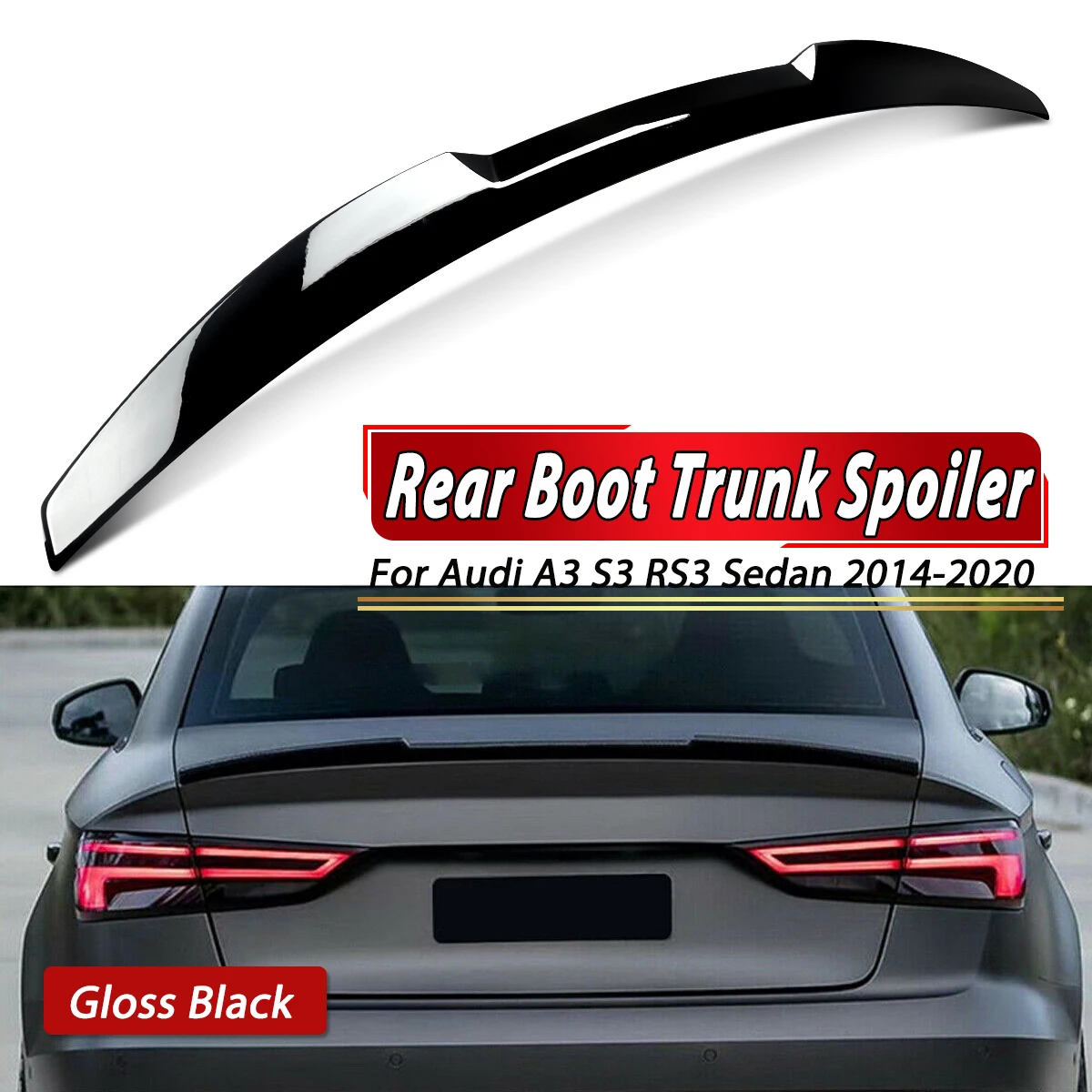 For Audi A3 S3 Trunk Spoiler RS3 8V Saloon Sline 2013-2020 Gloss Black M4 Style Rear Boot Spoiler Lip Car Accessories Decoration
For Audi A3 S3 Trunk Spoiler RS3 8V Saloon Sline 2013-2020 Gloss Black M4 Style Rear Boot Spoiler Lip Car Accessories Decoration