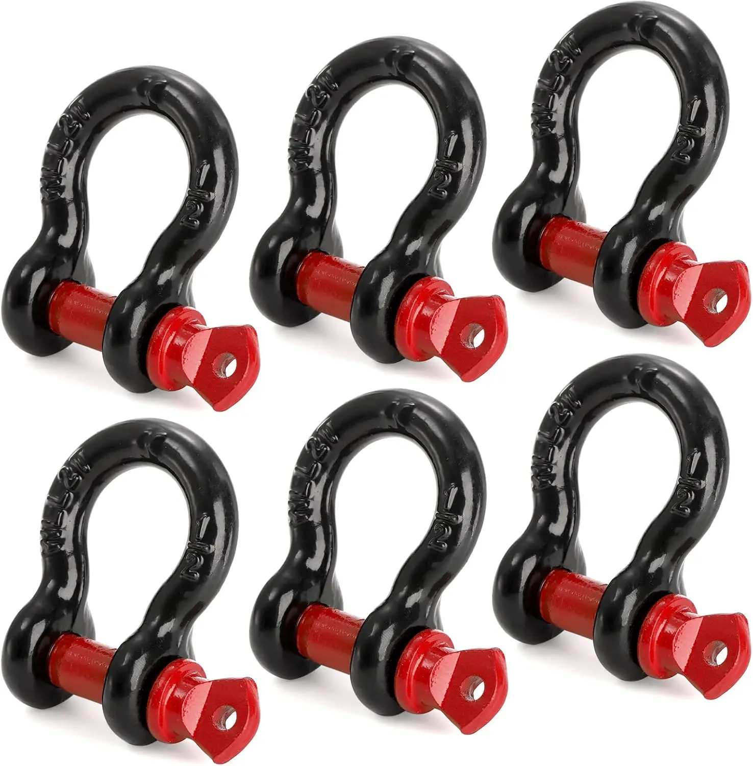 6 Pack 1/2" D Ring Shackle 2 Ton (4000 lbs) with Screw Pin Heavy Duty for Tow Strap Winch Off-Road Truck Recovery
6 Pack 1/2" D Ring Shackle 2 Ton (4000 lbs) with Screw Pin Heavy Duty for Tow Strap Winch Off-Road Truck Recovery