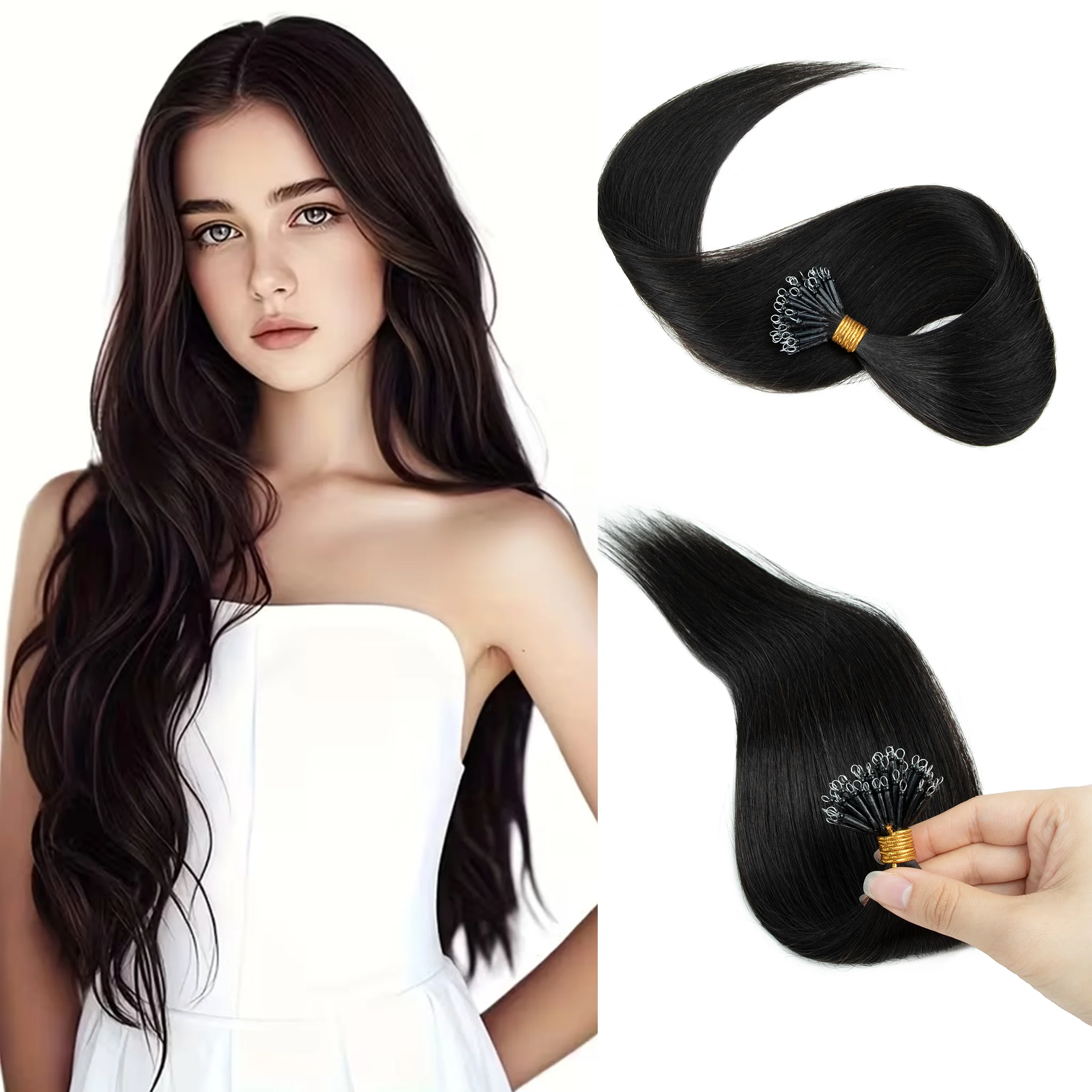 Salon Quality Nano Ring Human Hair Extension No Glue Real Human Hair Hairpiece with Beautiful &Healthy Shine Add Volume & Length
Salon Quality Nano Ring Human Hair Extension No Glue Real Human Hair Hairpiece with Beautiful &Healthy Shine Add Volume & Length