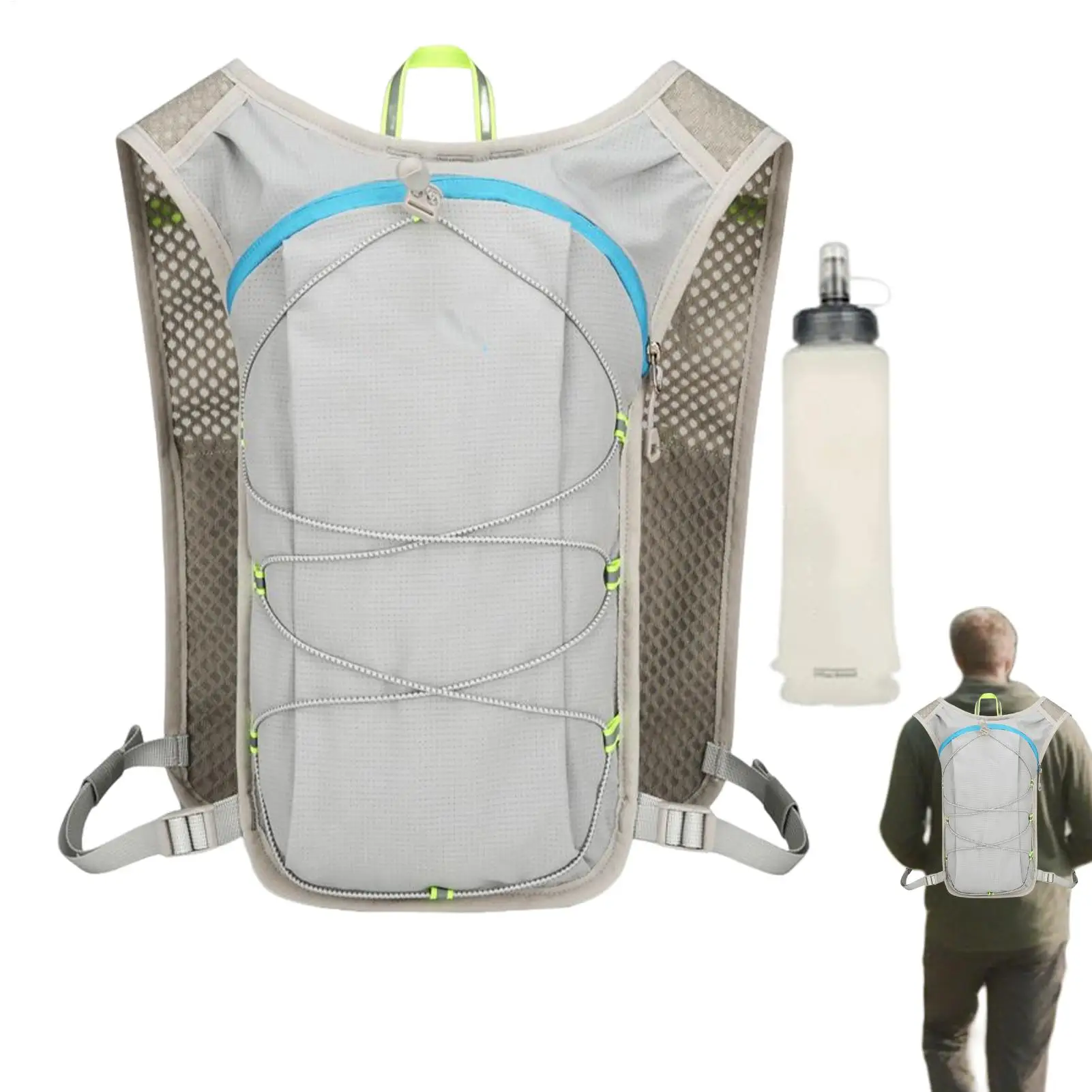 Water Backpack For Running Reflective Water Bladder Backpack Reflective Adjusted Shoulder Strap Reservoir With 500ML Soft Bottle
Water Backpack For Running Reflective Water Bladder Backpack Reflective Adjusted Shoulder Strap Reservoir With 500ML Soft Bottle