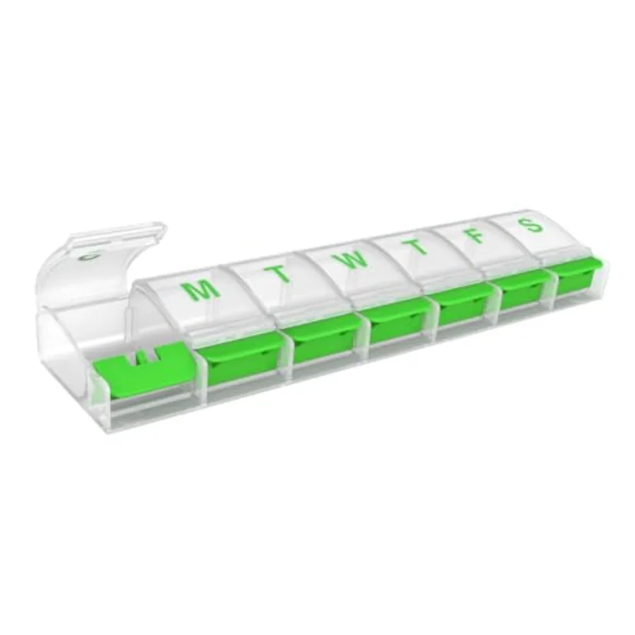 Weekly 7-Day AM/PM Daily Pill Organizer, tamin, and Medicine Container, X-Large Compartments, Artritis Friendly, Convenient wit
Weekly 7-Day AM/PM Daily Pill Organizer, tamin, and Medicine Container, X-Large Compartments, Artritis Friendly, Convenient wit