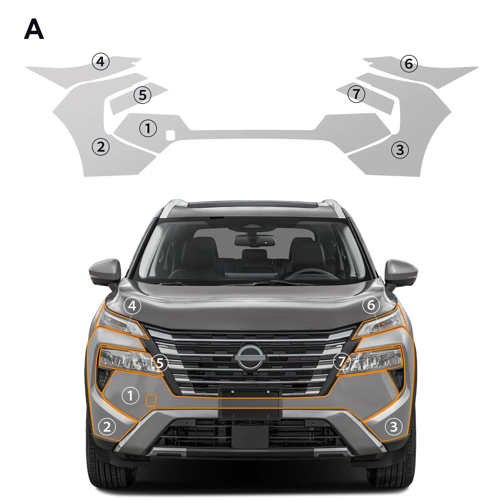 For Nissan Rogue 2024-2025 TPU Bumper Hood Scratch-Resistant Self-Healing Paint Protection Film Invisible Pre-cut PPF Kit
For Nissan Rogue 2024-2025 TPU Bumper Hood Scratch-Resistant Self-Healing Paint Protection Film Invisible Pre-cut PPF Kit