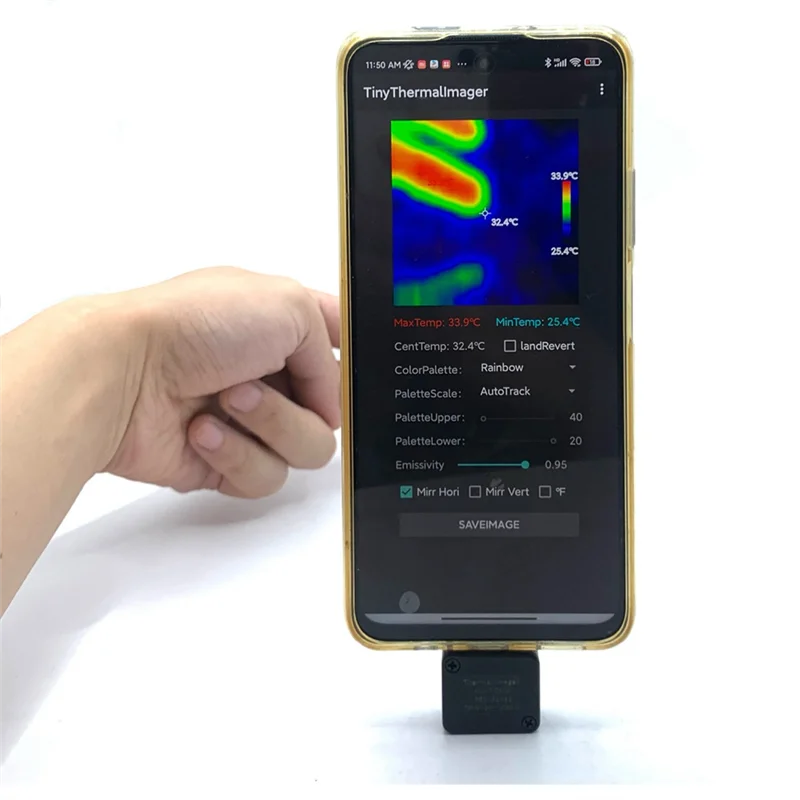 Thermal Imager 32X32 Pixels -20-1000°C Thermal Camera Thermal Imaging Camera For Android Type C Phones Infrared Camera
Thermal Imager 32X32 Pixels -20-1000°C Thermal Camera Thermal Imaging Camera For Android Type C Phones Infrared Camera