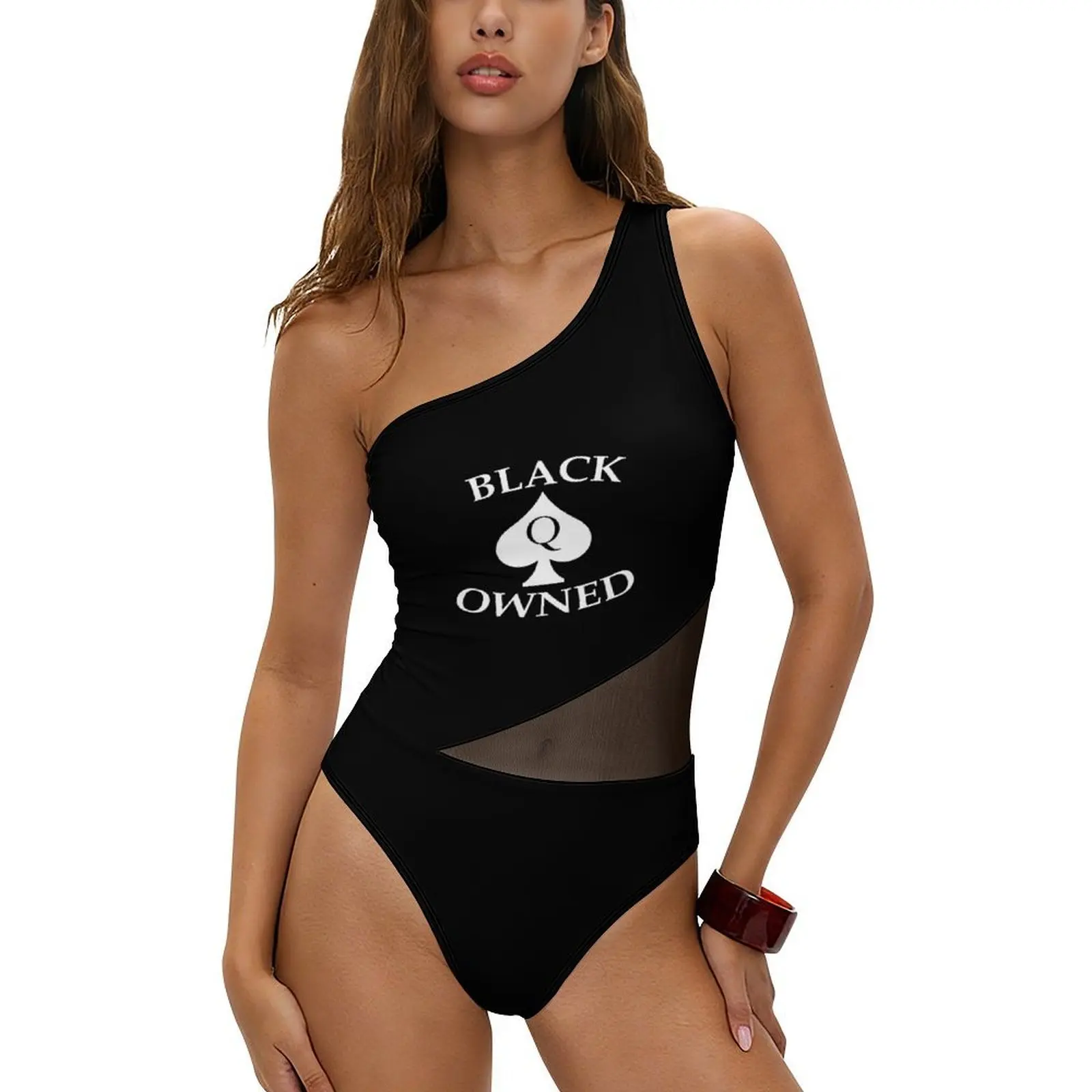Women's One Piece Swimsuit One Shoulder Mesh Cutout Tummy Control Bathing Suits
Women's One Piece Swimsuit One Shoulder Mesh Cutout Tummy Control Bathing Suits