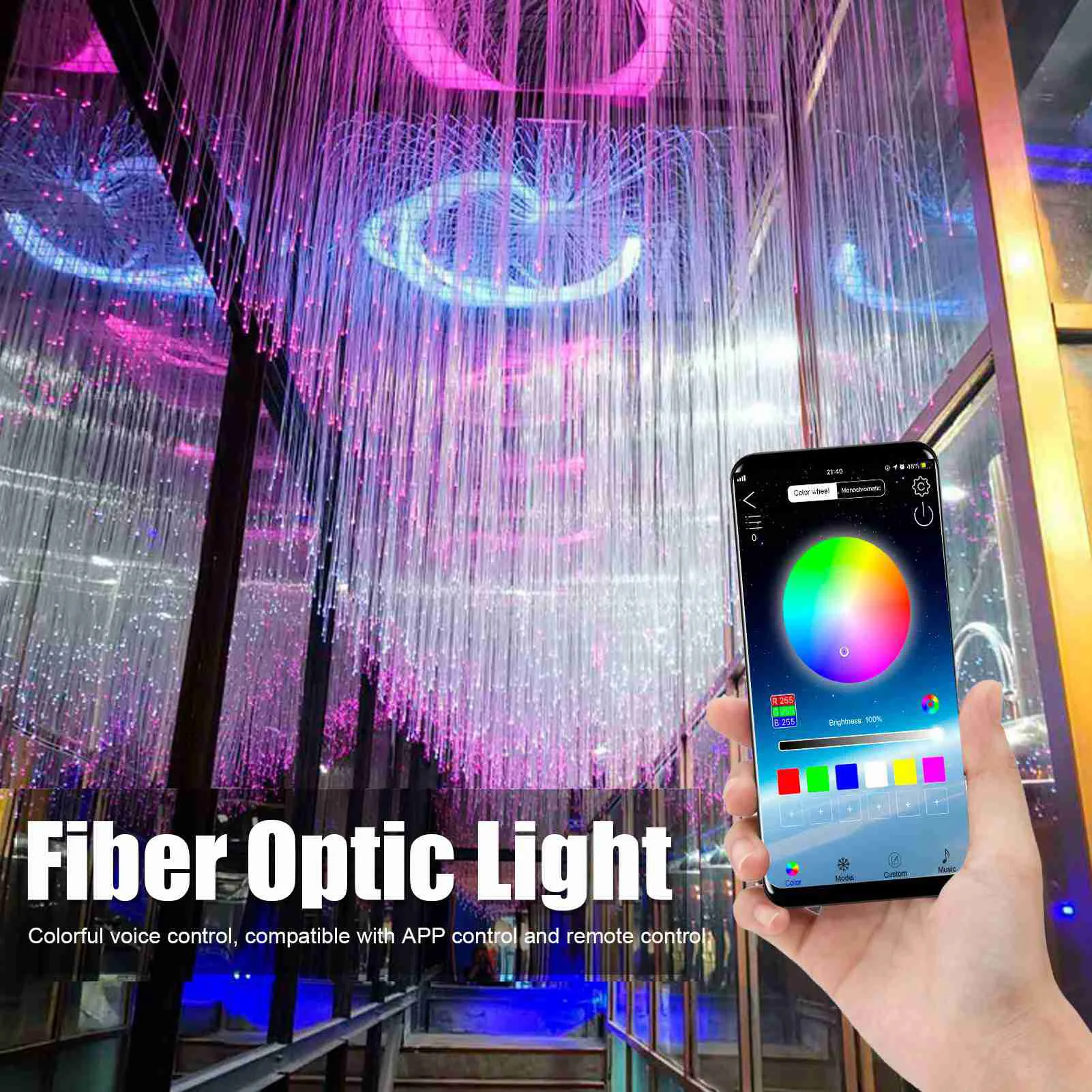 12W 2m Optic Cable Lamp Car Ceiling Light Kit RGBW Light Source Device AC85‑265V Ceiling Light Kit Optic Light
12W 2m Optic Cable Lamp Car Ceiling Light Kit RGBW Light Source Device AC85‑265V Ceiling Light Kit Optic Light