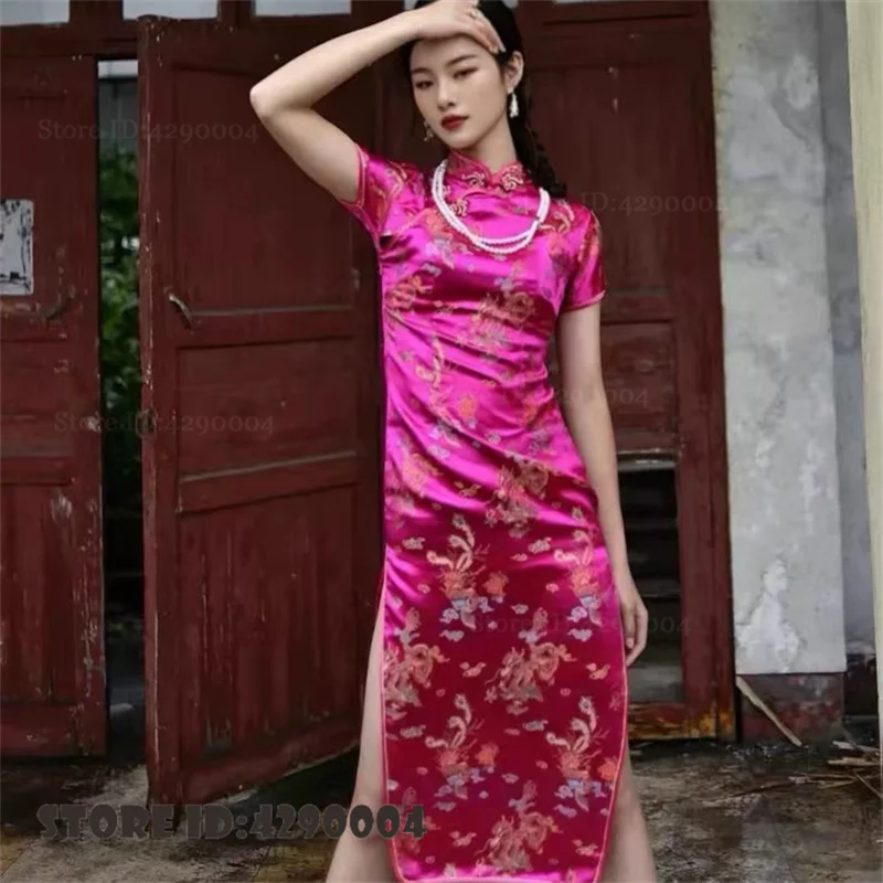 Oversize 6XL Traditional Chinese Cheongsam Long Dress Sexy Slim Split Qipao Stage Performance Costumes Elegant Jacquard Vestidos
Oversize 6XL Traditional Chinese Cheongsam Long Dress Sexy Slim Split Qipao Stage Performance Costumes Elegant Jacquard Vestidos