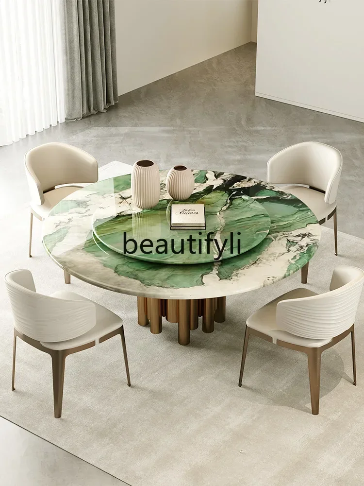 -FG28Natural luxury stone Italian light luxury premium French marble round dining table
-FG28Natural luxury stone Italian light luxury premium French marble round dining table
